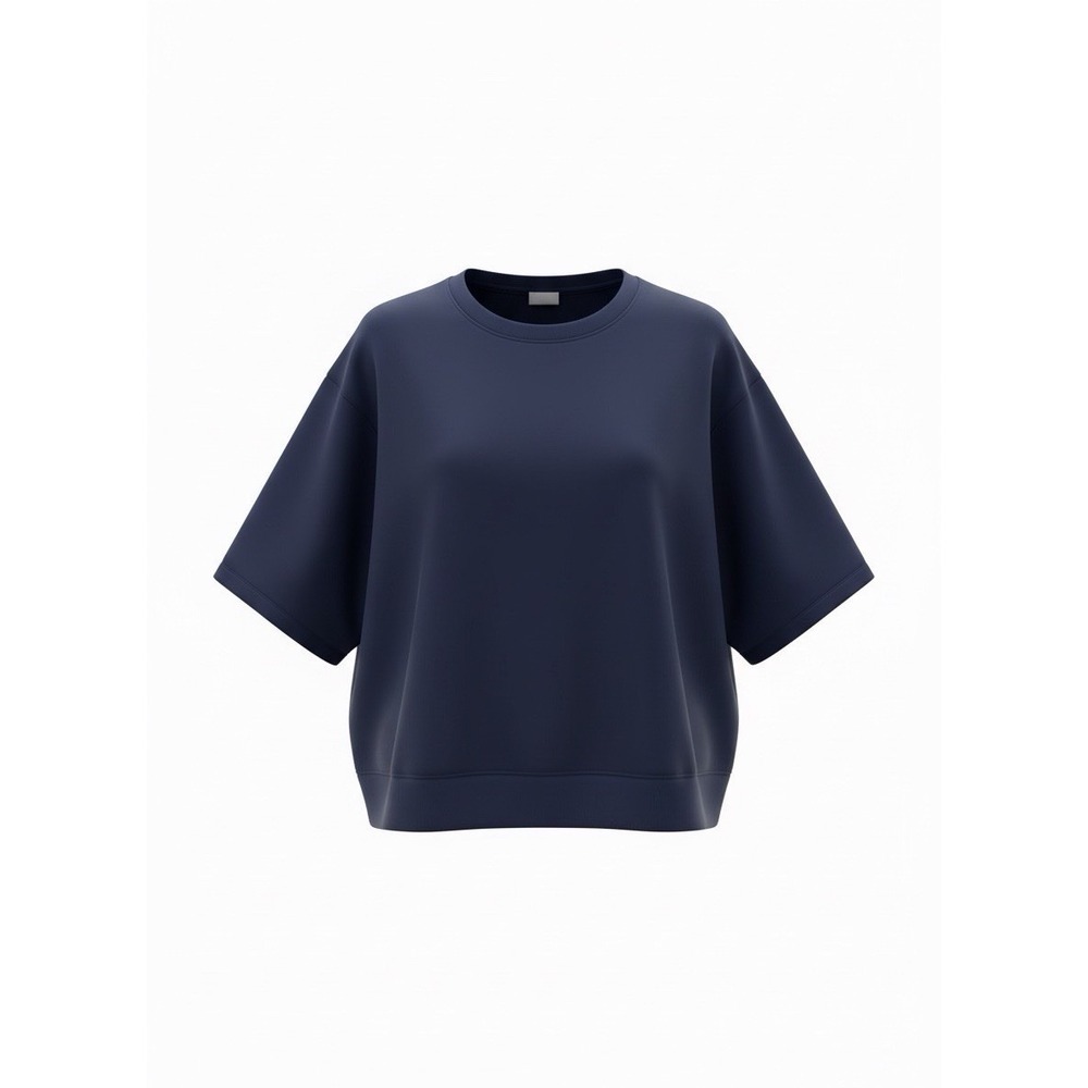 NEW Women's French Terry T-Shirt ~ A New Day Navy Blue Size M NWT